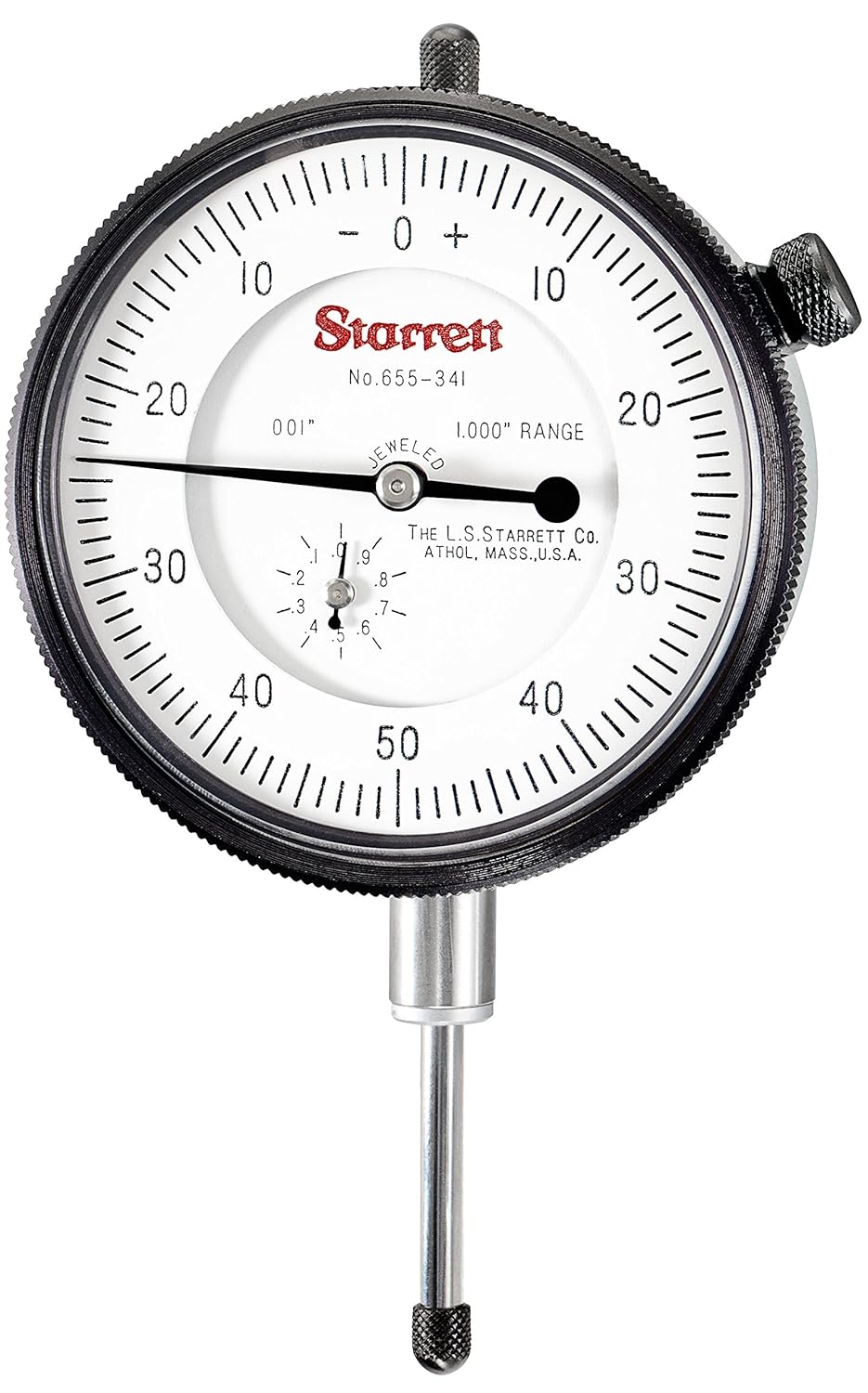 655 系列表盘指示器,0.001英寸(约0.3厘米)毕业间隔,0.100-1.